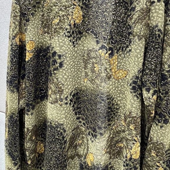 Vintage TanJay Green Botanical Open Front Knit Blazer Plus women’s Size L - Picture 5 of 14